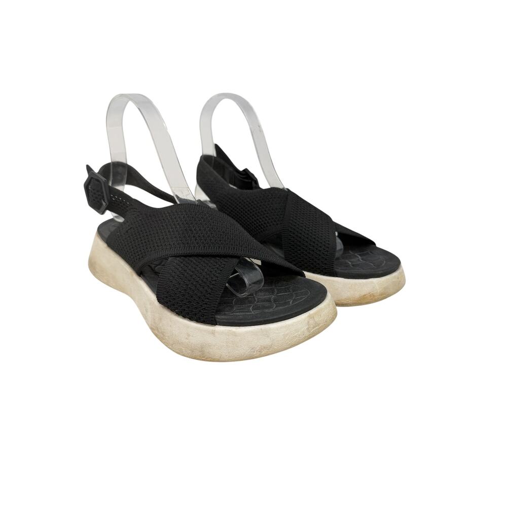VIVAIA AdaptAll Black Knit Slingback Sport Comfort‎ Sandals 38.5 US 7.5